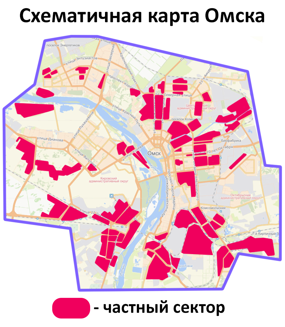 Is Omsk a city at all? - , Private sector, Town, Omsk