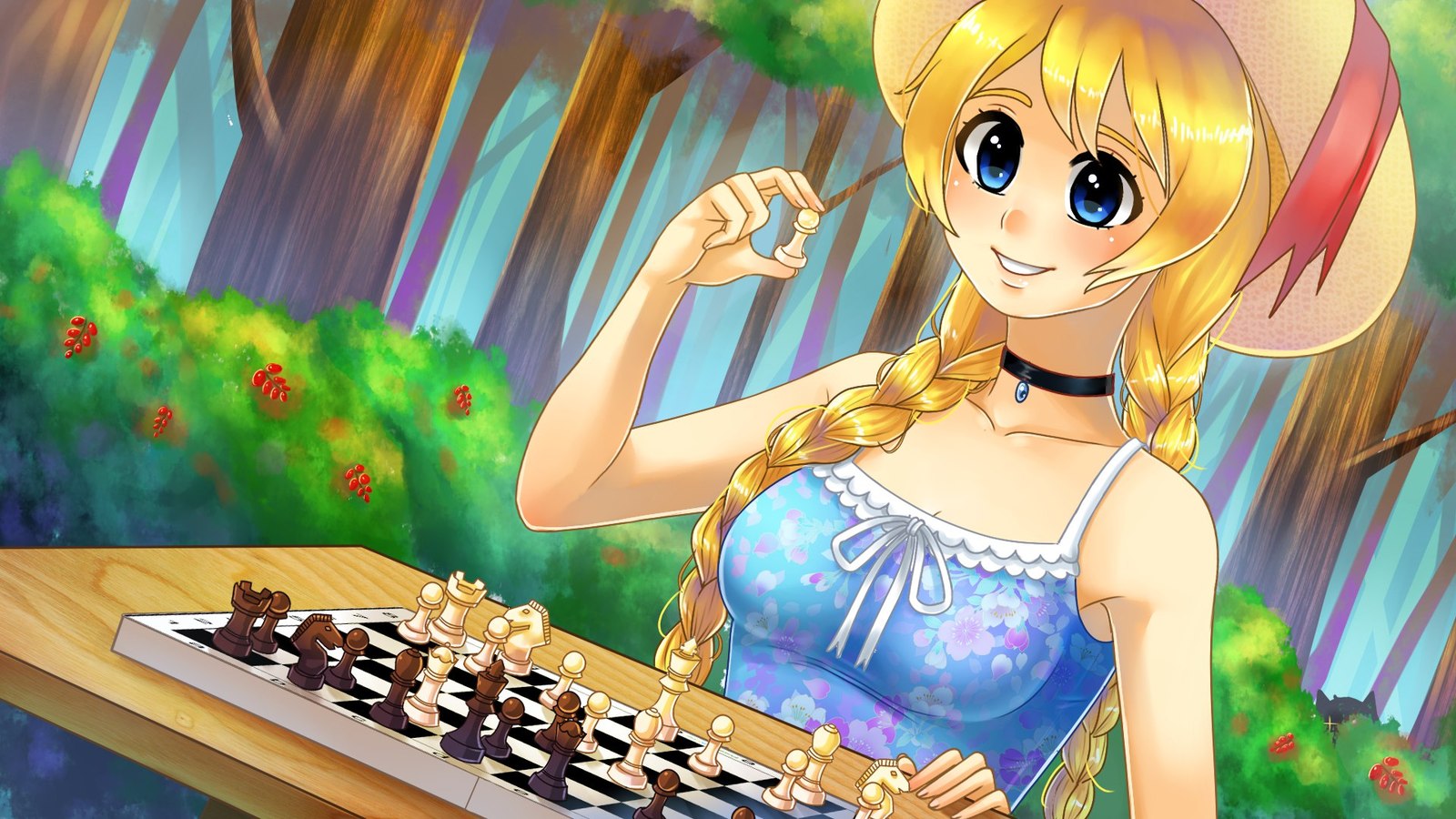 Make your move! - Endless summer, Visual novel, Art, Glorifying, Rizapiska, Anime, Not anime