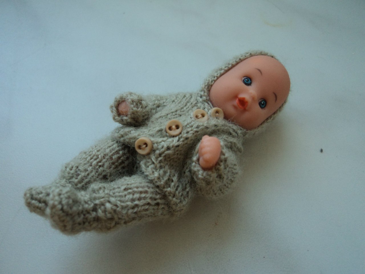 Knitted miniature - My, Knitting, Doll, Miniature, Needlework without process, Longpost