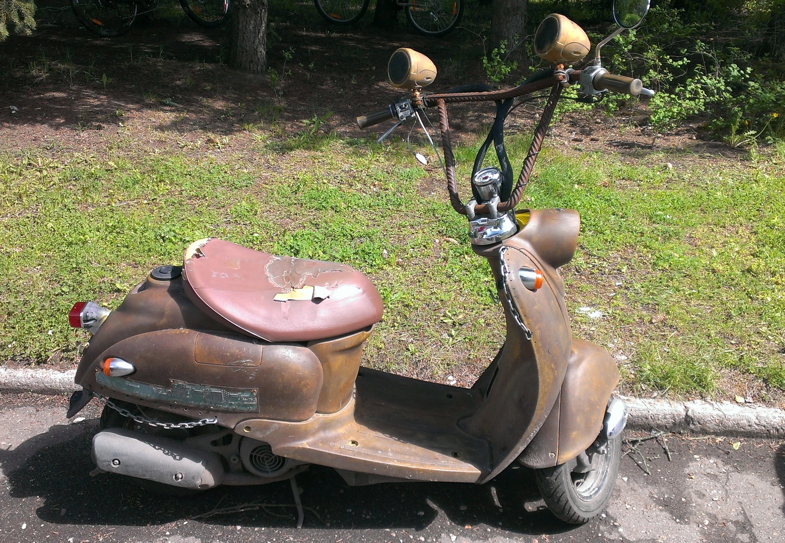 Severe moped - My, Moped, Scooter, Modding, Homemade, Old school, Longpost