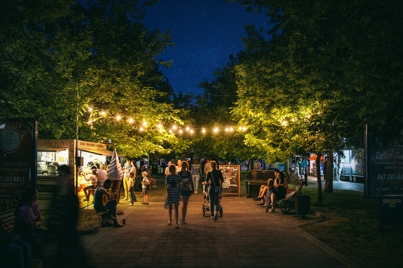 Summer mood - My, My, The photo, Summer, Berdyansk, The street, Town, Evening