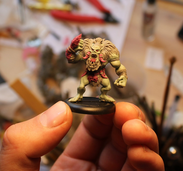 Miniature Black Maori Orc - My, Blood Bowl, Warhammer, Warhammer fantasy battles, Polymer clay, Wh miniatures, Miniature, Orcs, Hobby