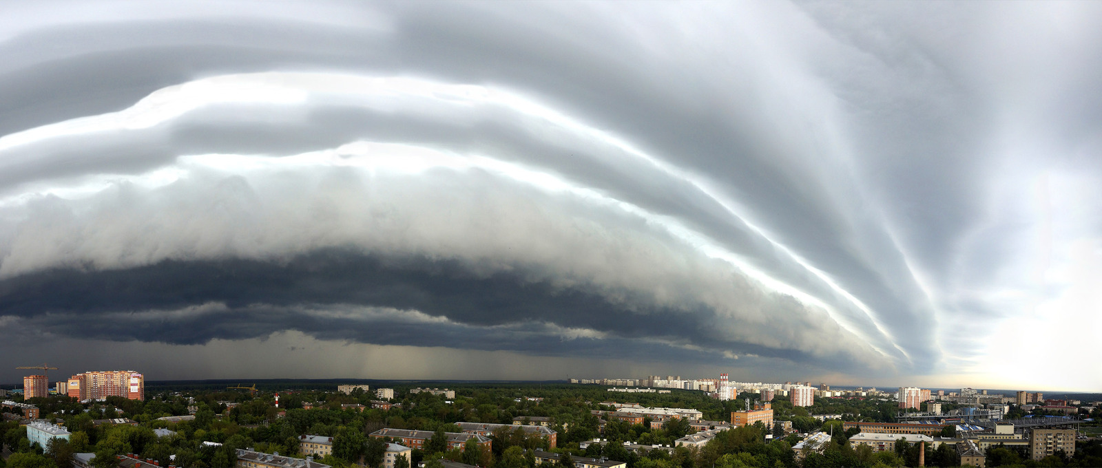 Утреннее небо 28.07.2017 г. - Моё, Небо, Гроза, Вид, Облака, Дождь