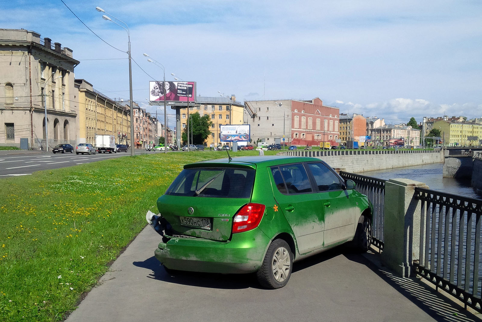 Непонятное - Моё, Санкт-Петербург, Авария, Набережная, Машина