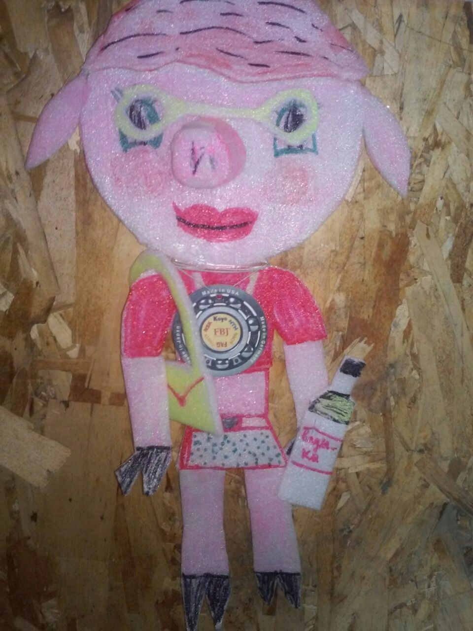 Peppa Pig. Craft 5th grader - My, Peppa Pig, Crafts, Vodka