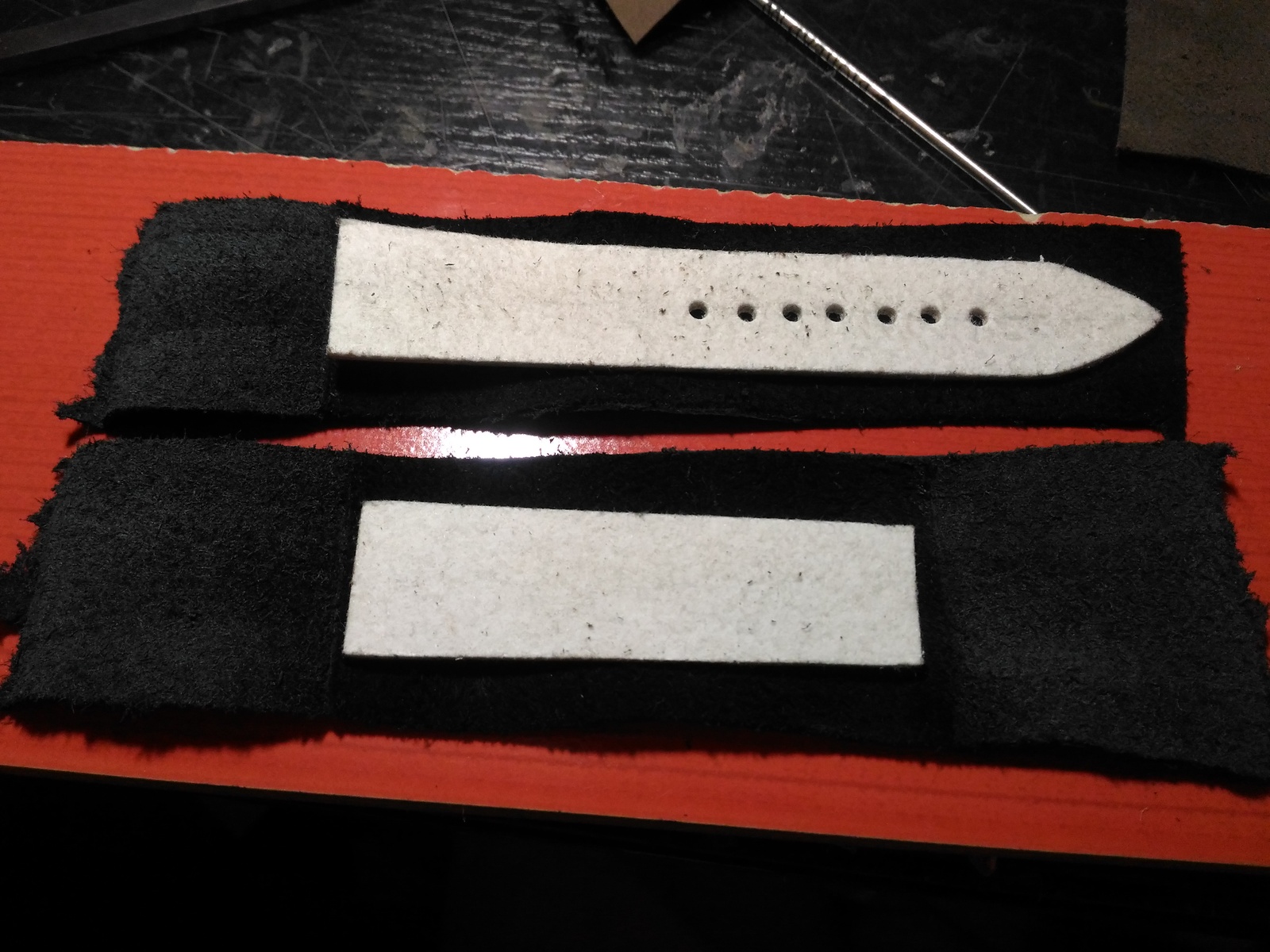 How I sewed a watch strap made of genuine leather - My, Strap, Handmade, , Leather products, Longpost