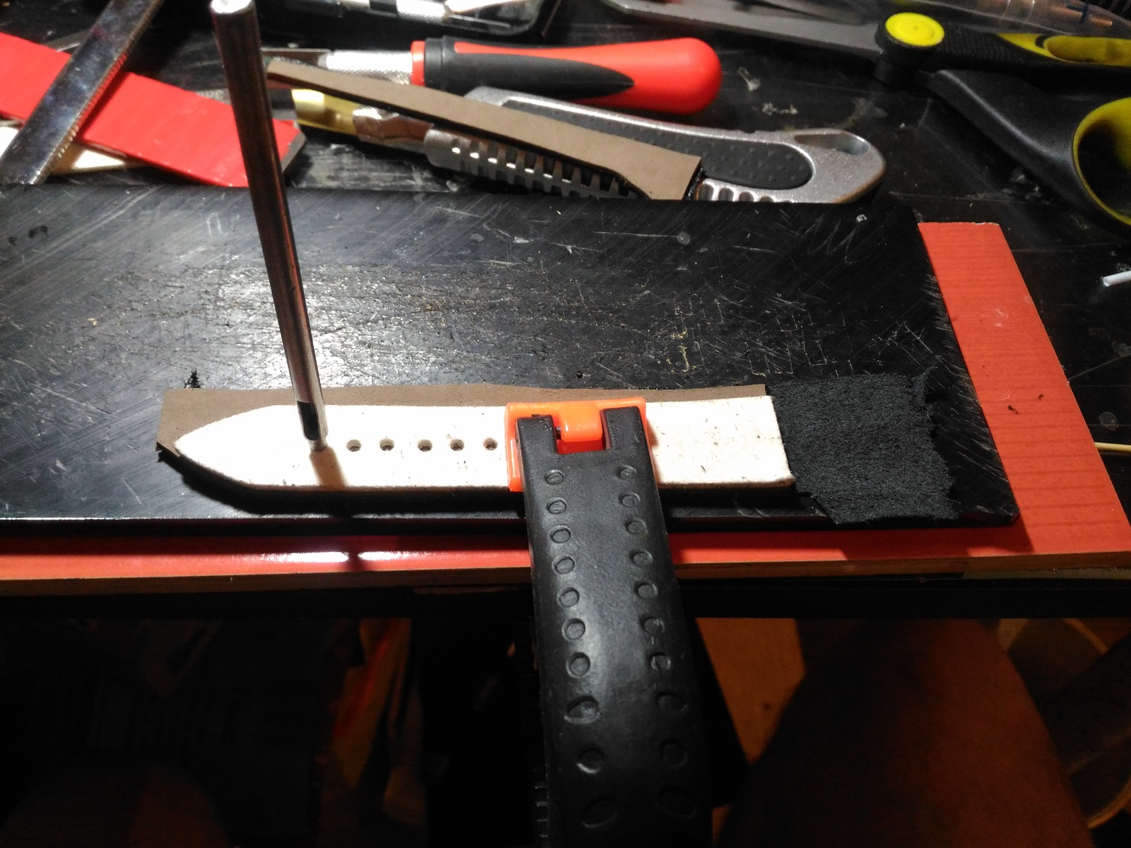 How I sewed a watch strap made of genuine leather - My, Strap, Handmade, , Leather products, Longpost