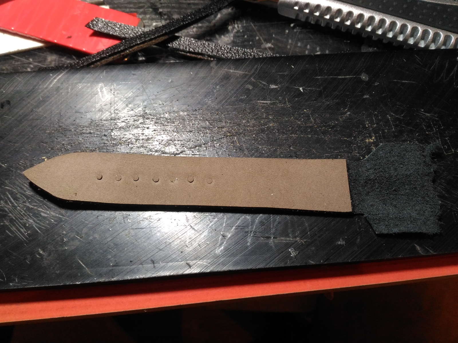 How I sewed a watch strap made of genuine leather - My, Strap, Handmade, , Leather products, Longpost