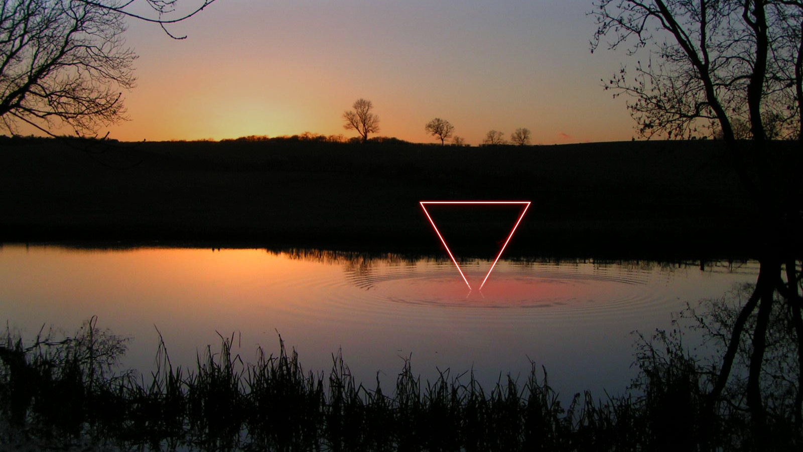 Triangle at sunset - My, Red Triangle, Triangle, Sunset, 