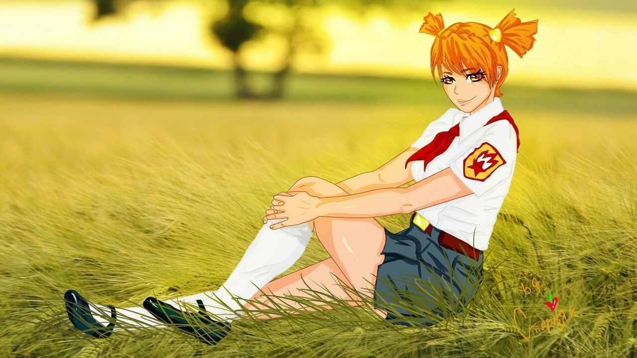 Sly Alice - Art, Alisa Dvachevskaya, Anime, Not anime, Endless summer, Visual novel, Camp owlet