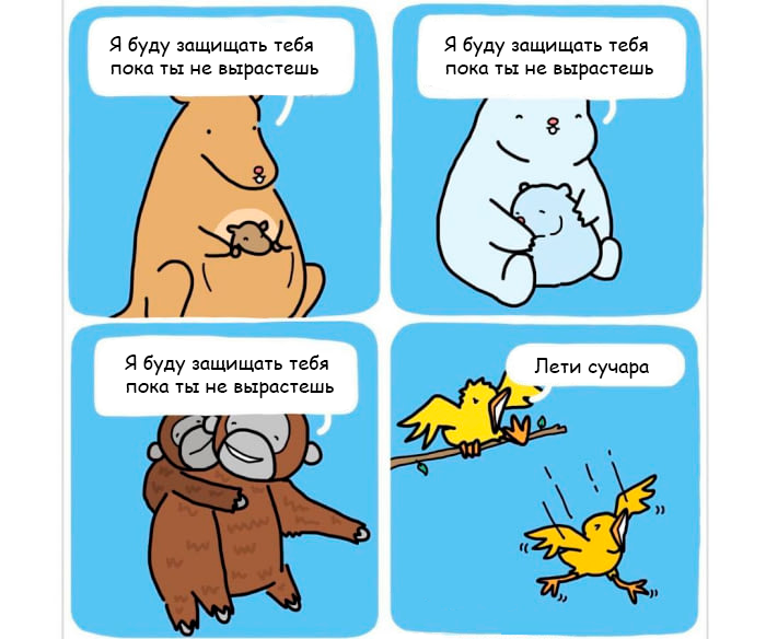 How different animals take care of their babies - Comics, Parents, 