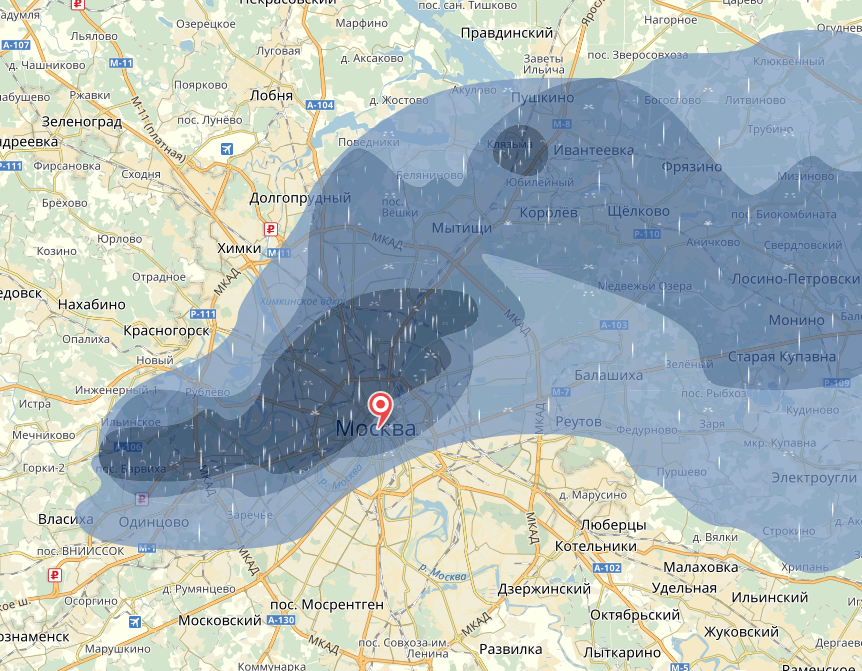 A giant platypus hovered over Moscow - Rorschach test, Platypus, Yandex., Weather, Moscow, Rain, Platypuses
