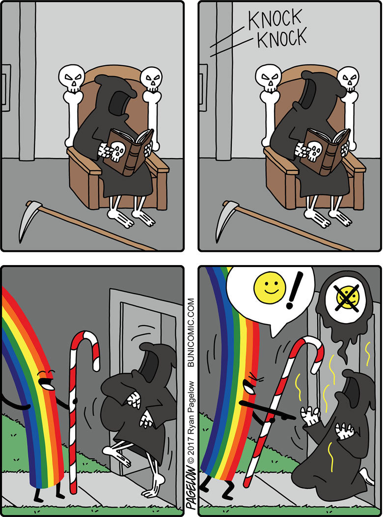 Noooo! - Buni, Comics, A life, Rainbow, Death