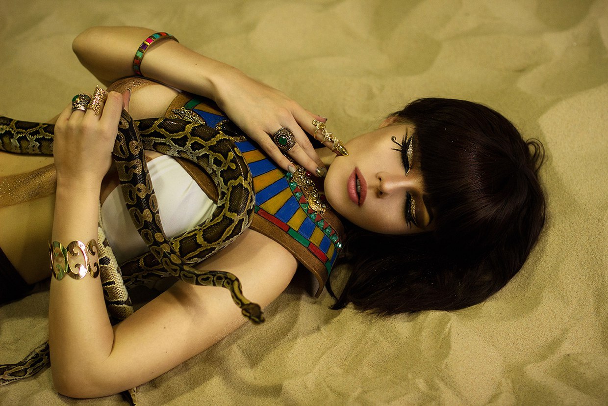 Irina Pirozhnikova - The photo, Girls, Irina meier, Egypt, Longpost, Snake