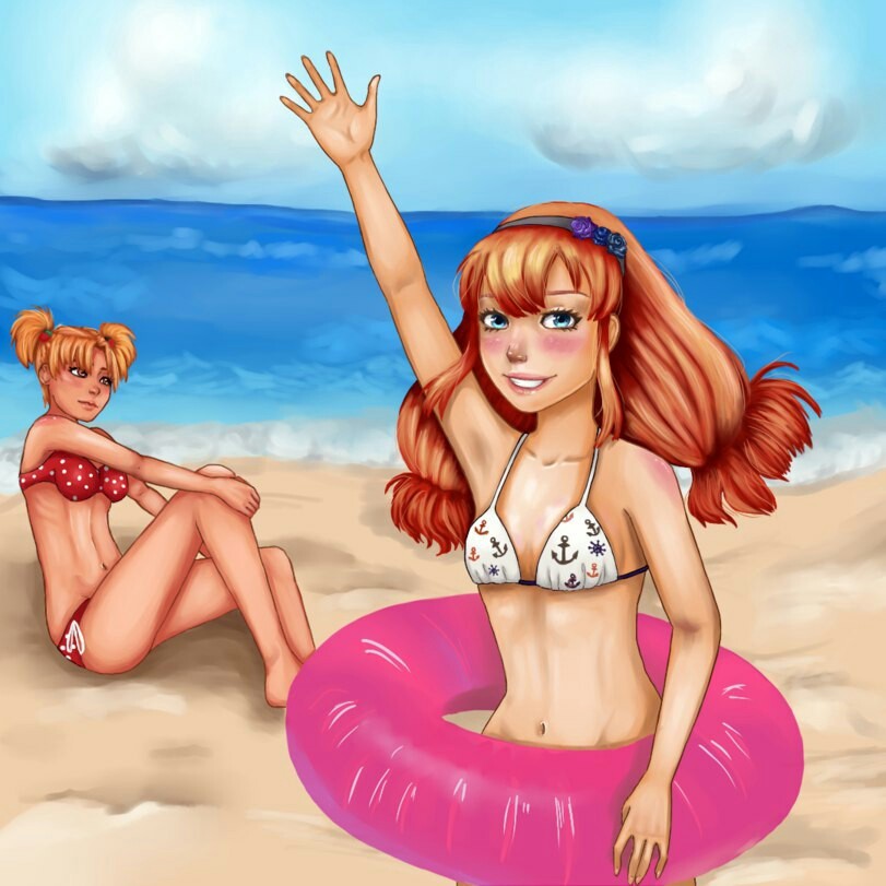 Alice, I can't feel my legs!!! - Art, Alisa Dvachevskaya, Anime, Not anime, Endless summer, Visual novel, Camp owlet, Ulyana