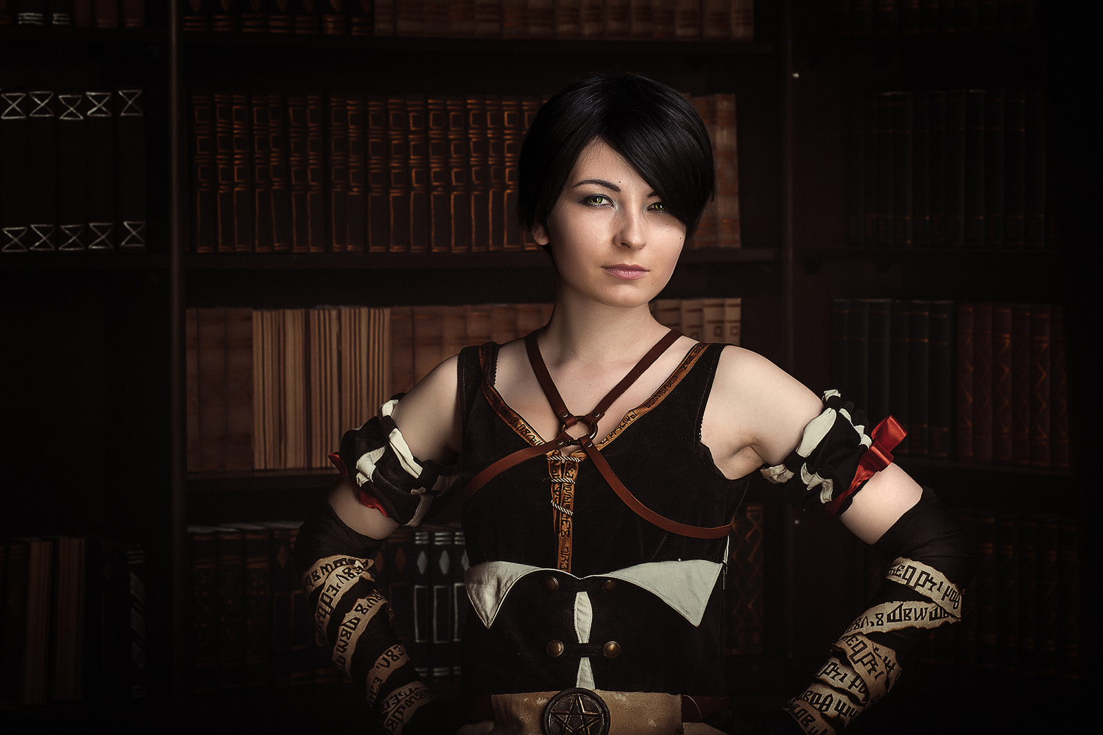 Fringilla Vigo and a Little Witchcraft in the Library (Cosplay) - My, Cosplay, , Witcher, The Witcher 3: Wild Hunt, Fringilla Vigo, Longpost