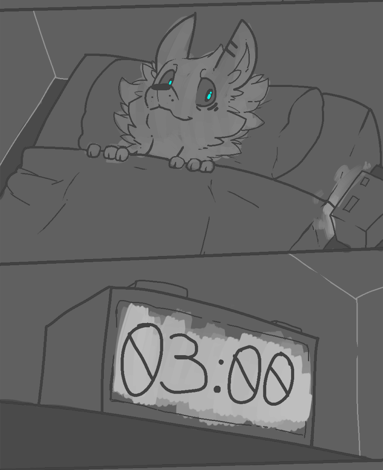 Another variation on the theme of the inability to sleep - Comics, Furry, , Longpost