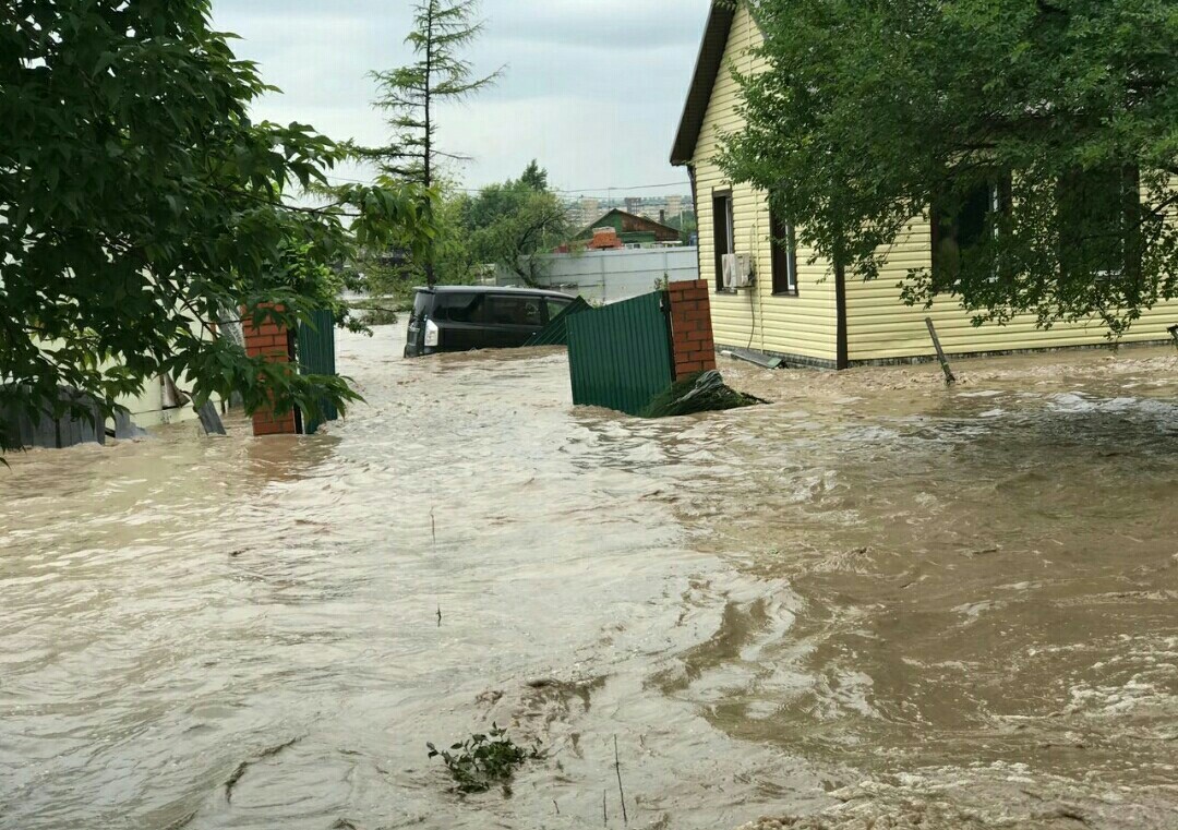 Downpours in Primorye - My, Потоп, Element, Rain, Ussuriysk, Longpost