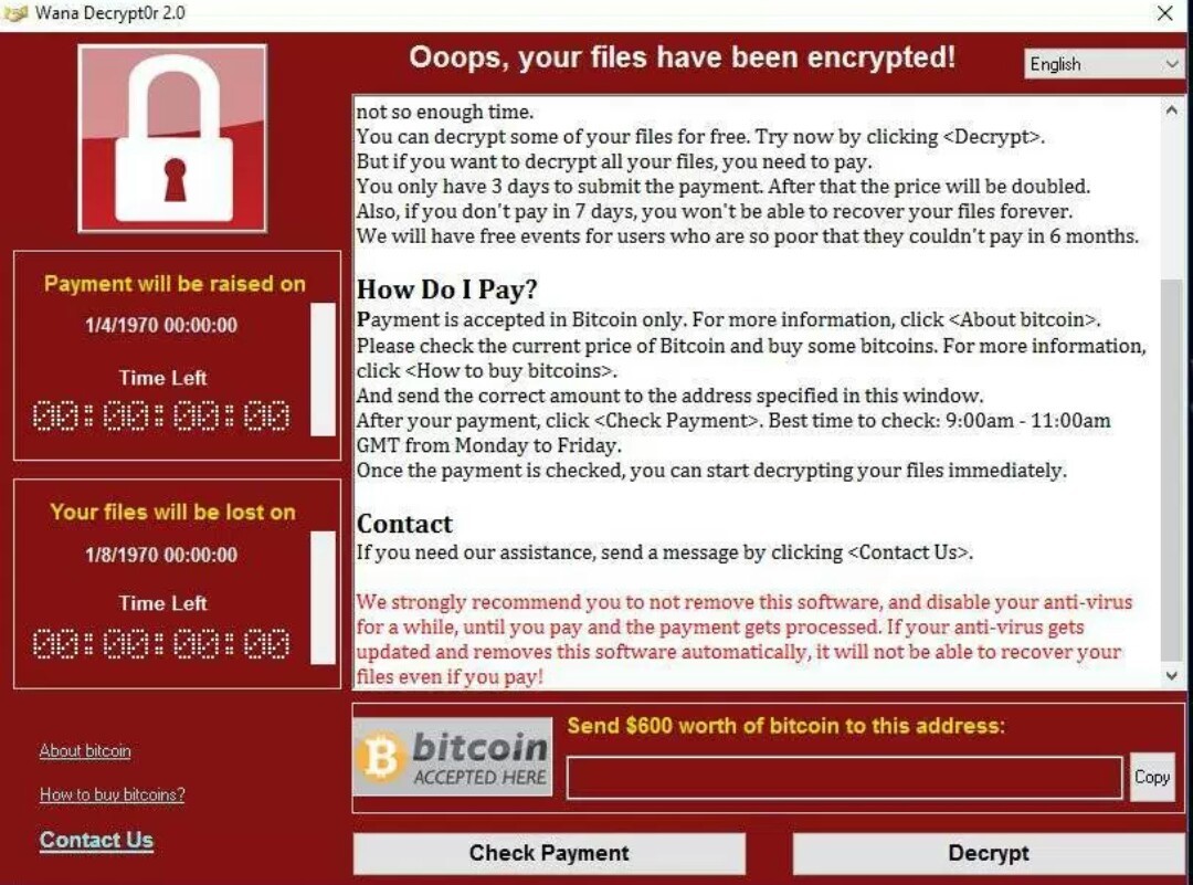 WannaCry ransomware wallets emptied: all collected $143,000 withdrawn - , Wannacry, , , Longpost