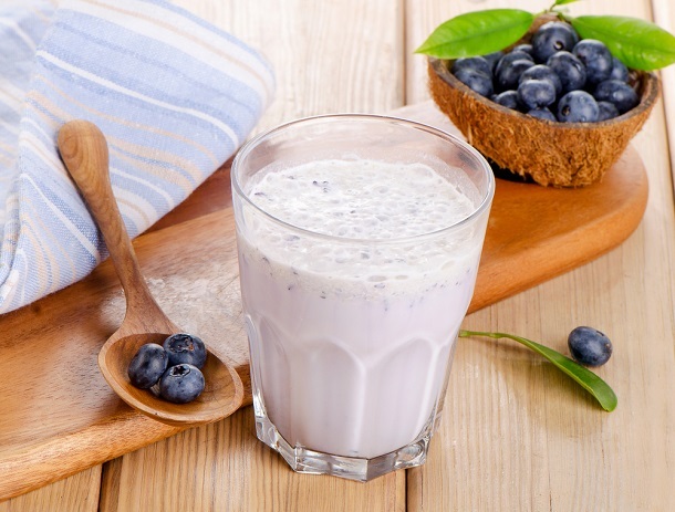 blueberry drink - My, Cooking, Smoothie, Blueberry, Beverages, protein diet