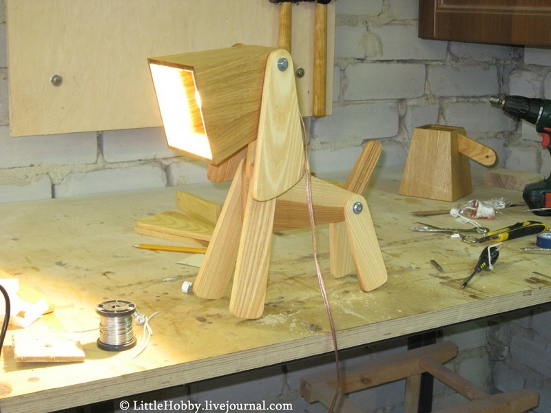 DIY wooden lamp - With your own hands, Longpost, Лампа