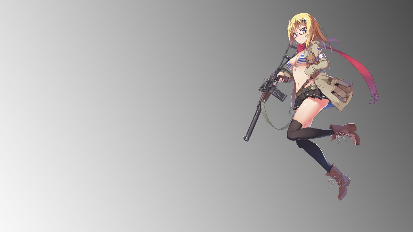 Anime art - Anime, Anime art, Weapon, OTs-14, Girls frontline, Dragunov sniper rifle, As Val, , Longpost