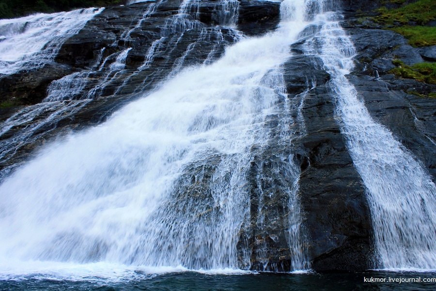 Waterfall - My, Waterfall, Norway, GeirangerFjord, The photo, My, Travels, Nature, Longpost