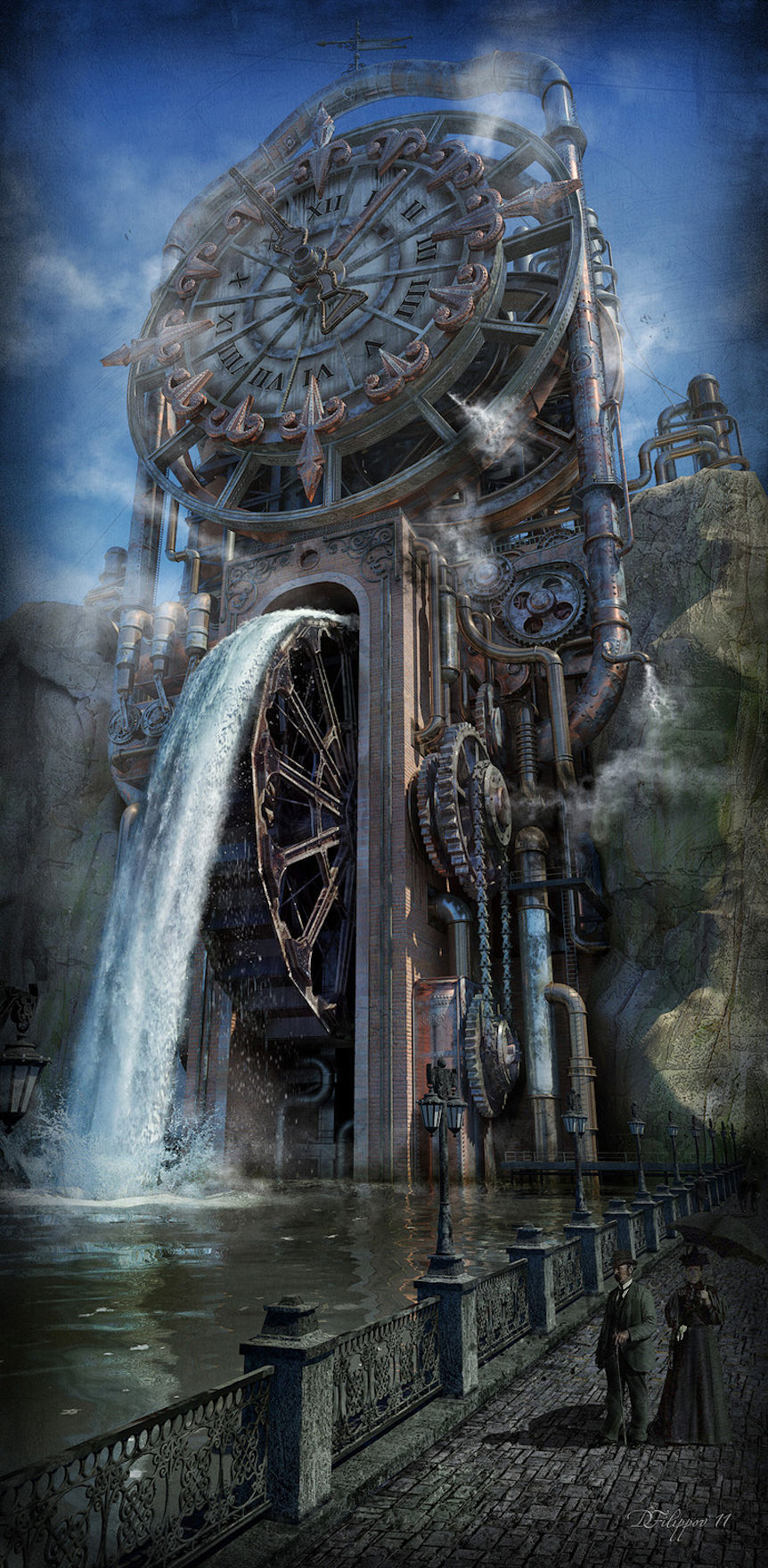 Steampunkcity (Part I) Steampunk City Art - , Steampunk, , , Art, , Creation, Longpost