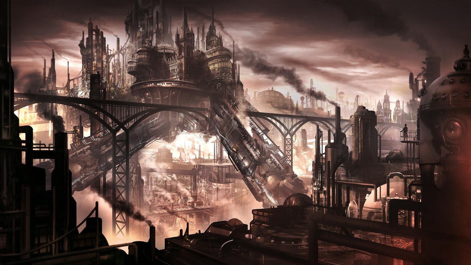 Steampunkcity (Part I) Steampunk City Art - , Steampunk, , , Art, , Creation, Longpost