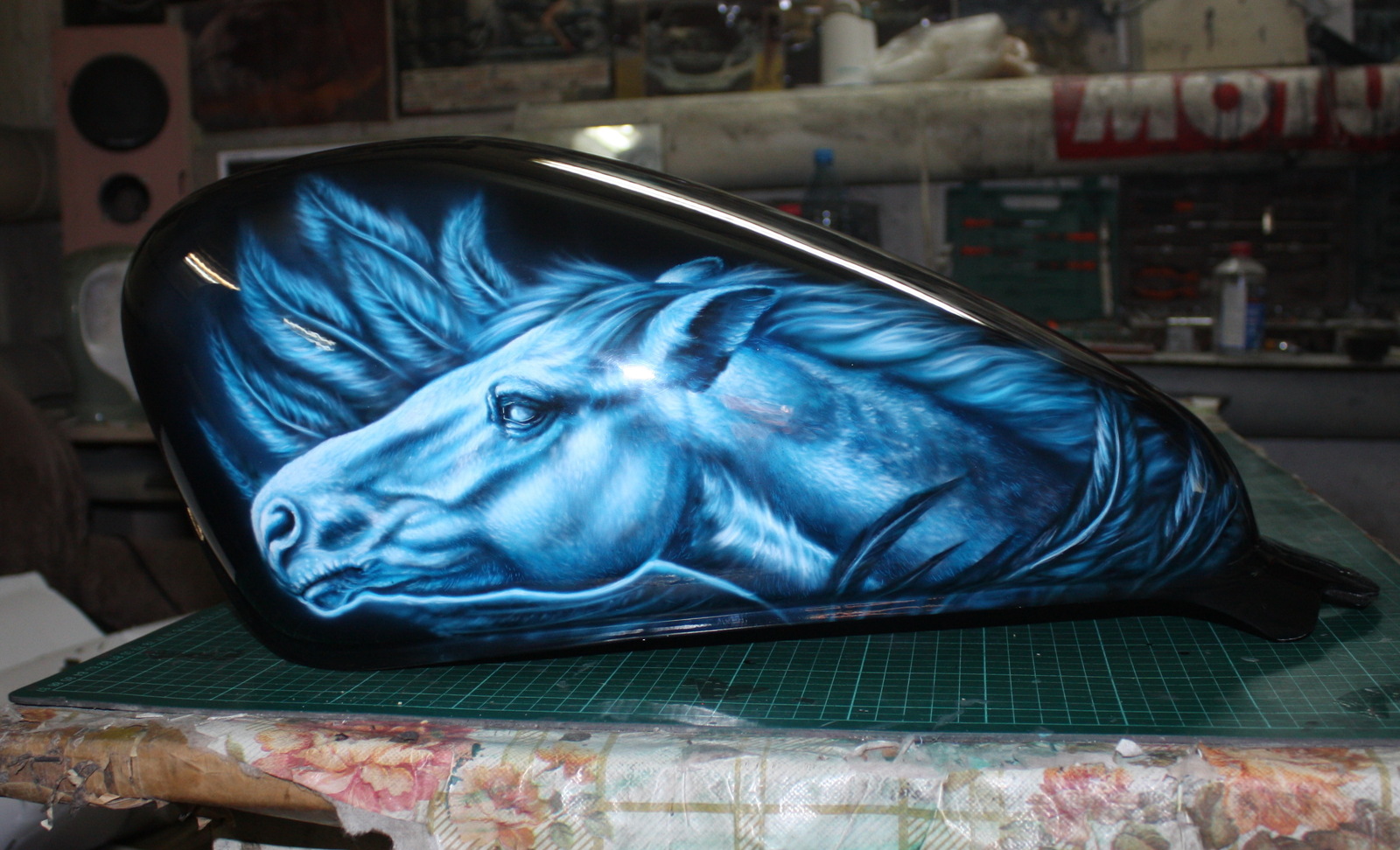 Recovery airbrushing on the tank of the Honda Magna 750 - My, Airbrushing, Airbrushing72, , Tyumen, Honda, , Longpost