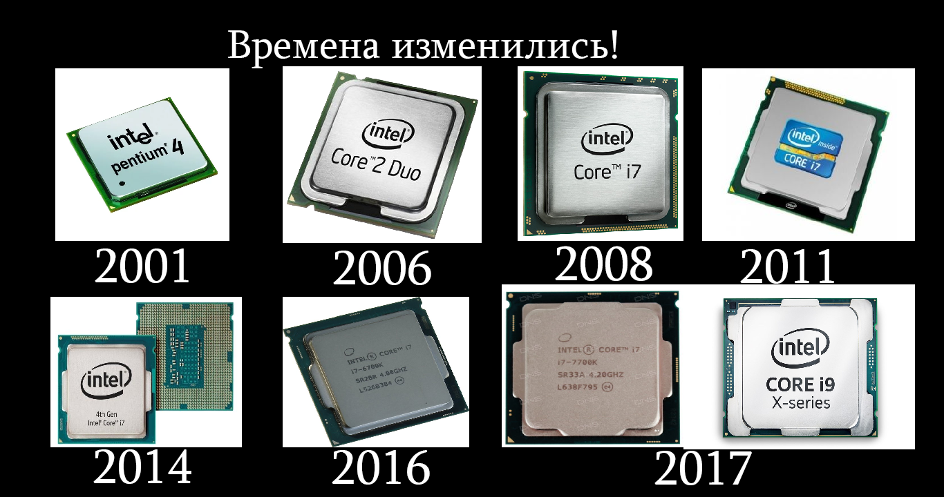 Времена изменились! - AMD ryzen, AMD, Intel, Amd64, Intel core, Intel pentium