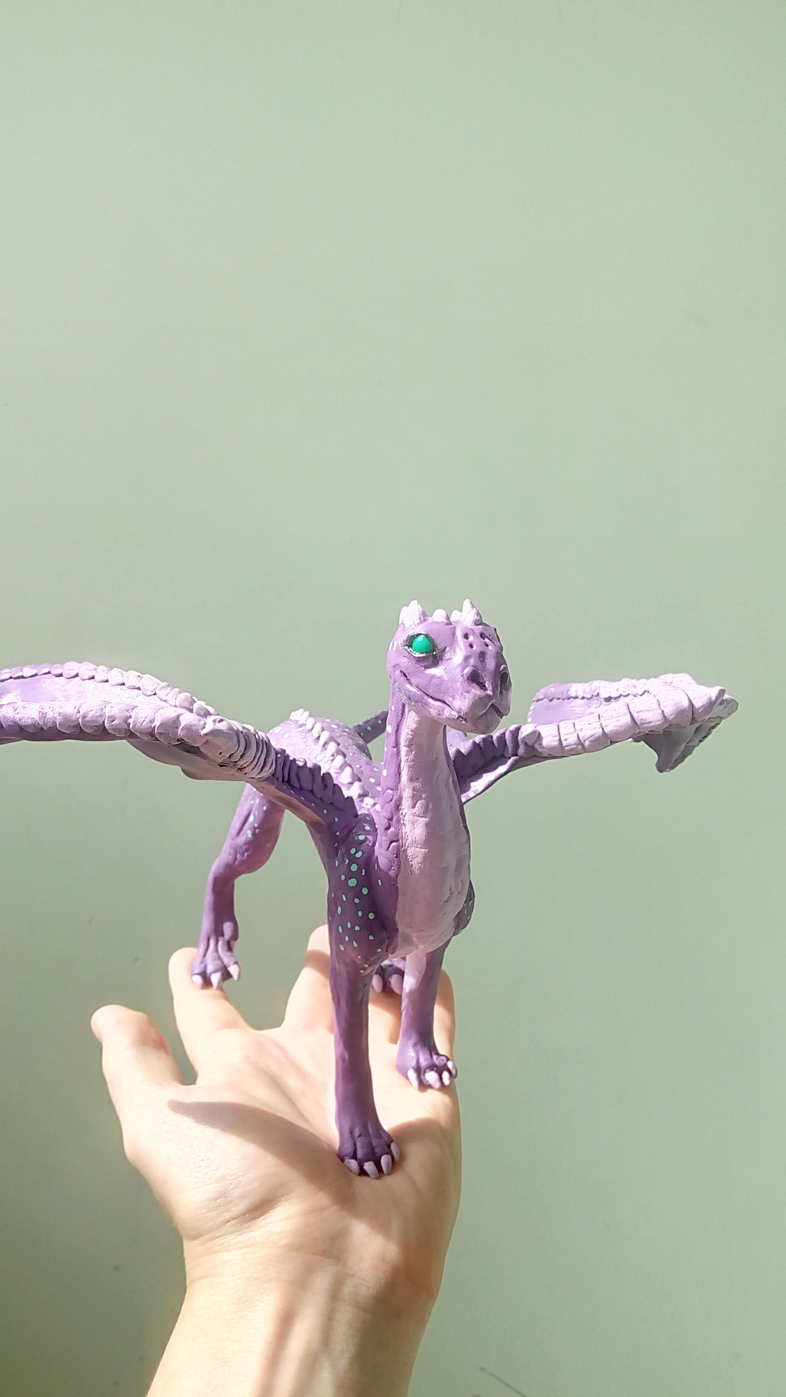 polymer dragon. - My, The Dragon, Лепка, Polymer clay, , The photo, Longpost