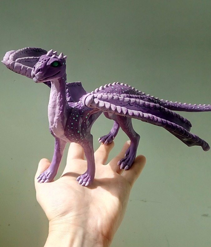 polymer dragon. - My, The Dragon, Лепка, Polymer clay, , The photo, Longpost