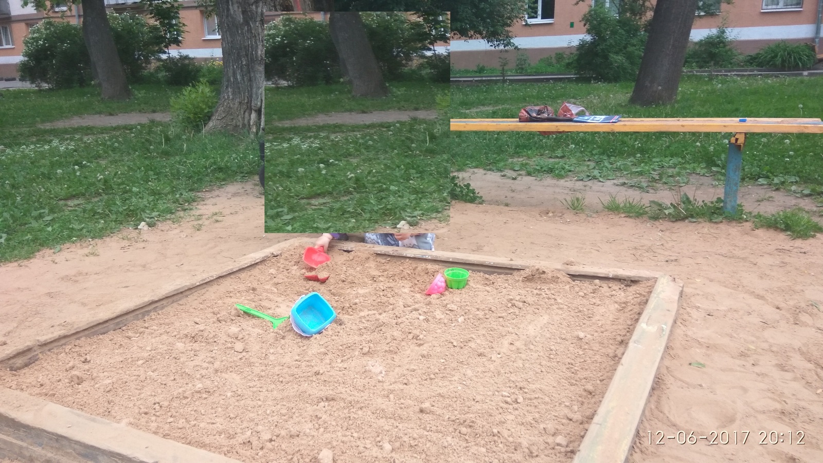 Sandbox in Vitebsk after a call to the housing and communal services (he wanted to play) - My, Sandbox, Housing and communal services