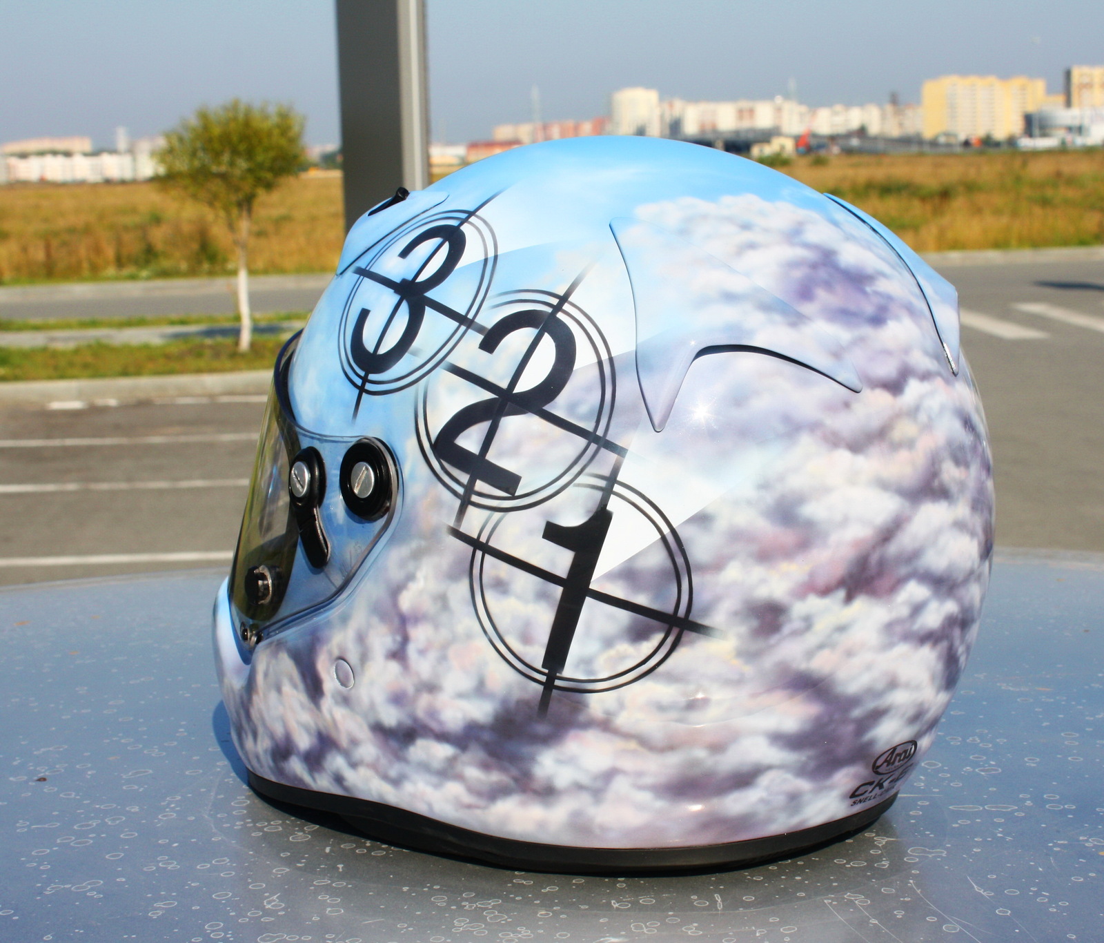 Drawing on a helmet for a young kart driver! - My, Airbrushing on the helmet, Airbrushing, Airbrushing72, Tyumen, Arai, , Longpost