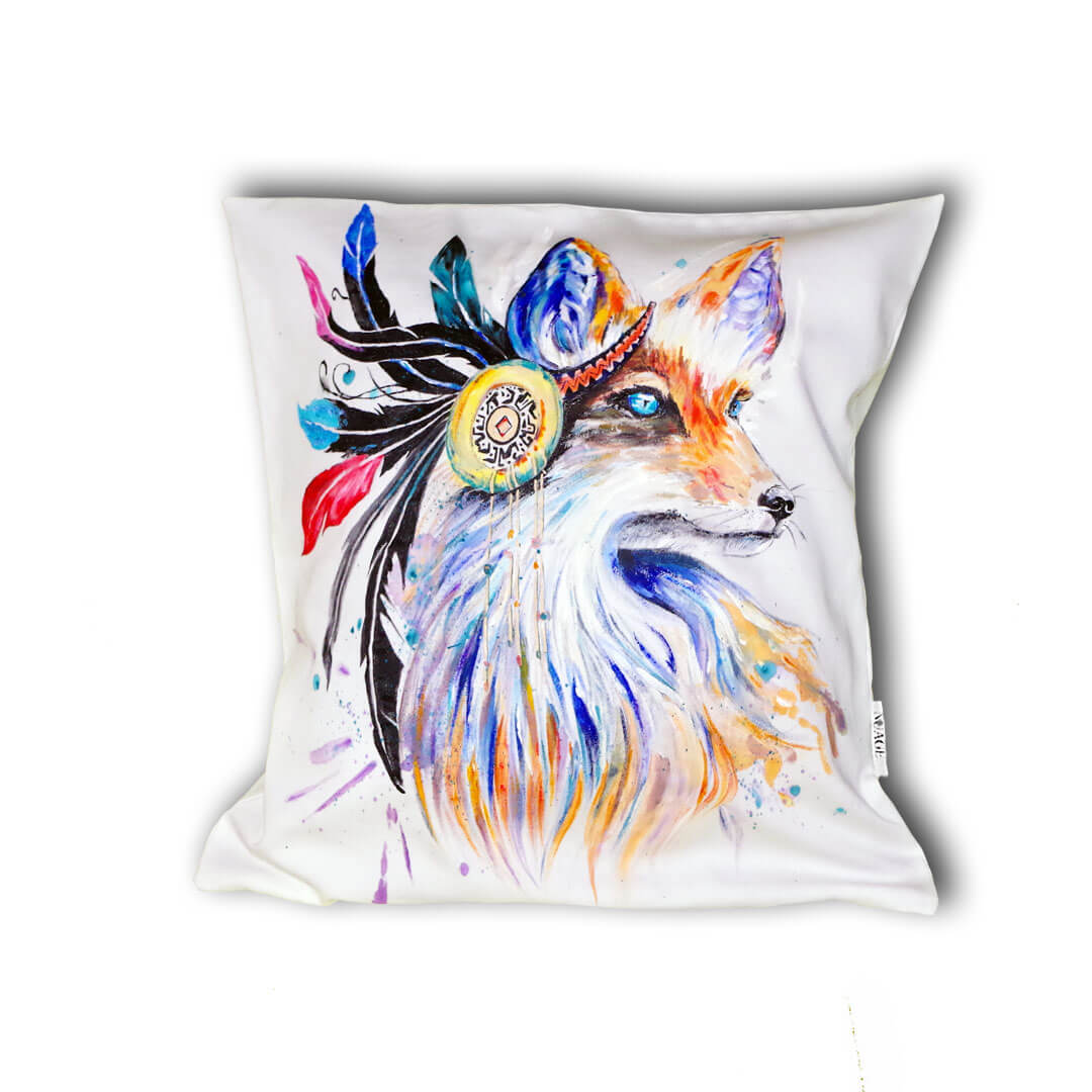 Pillows with hand-painted - My, Needlework without process, Handmade, Painting, Pillow, Painting on fabric, Longpost