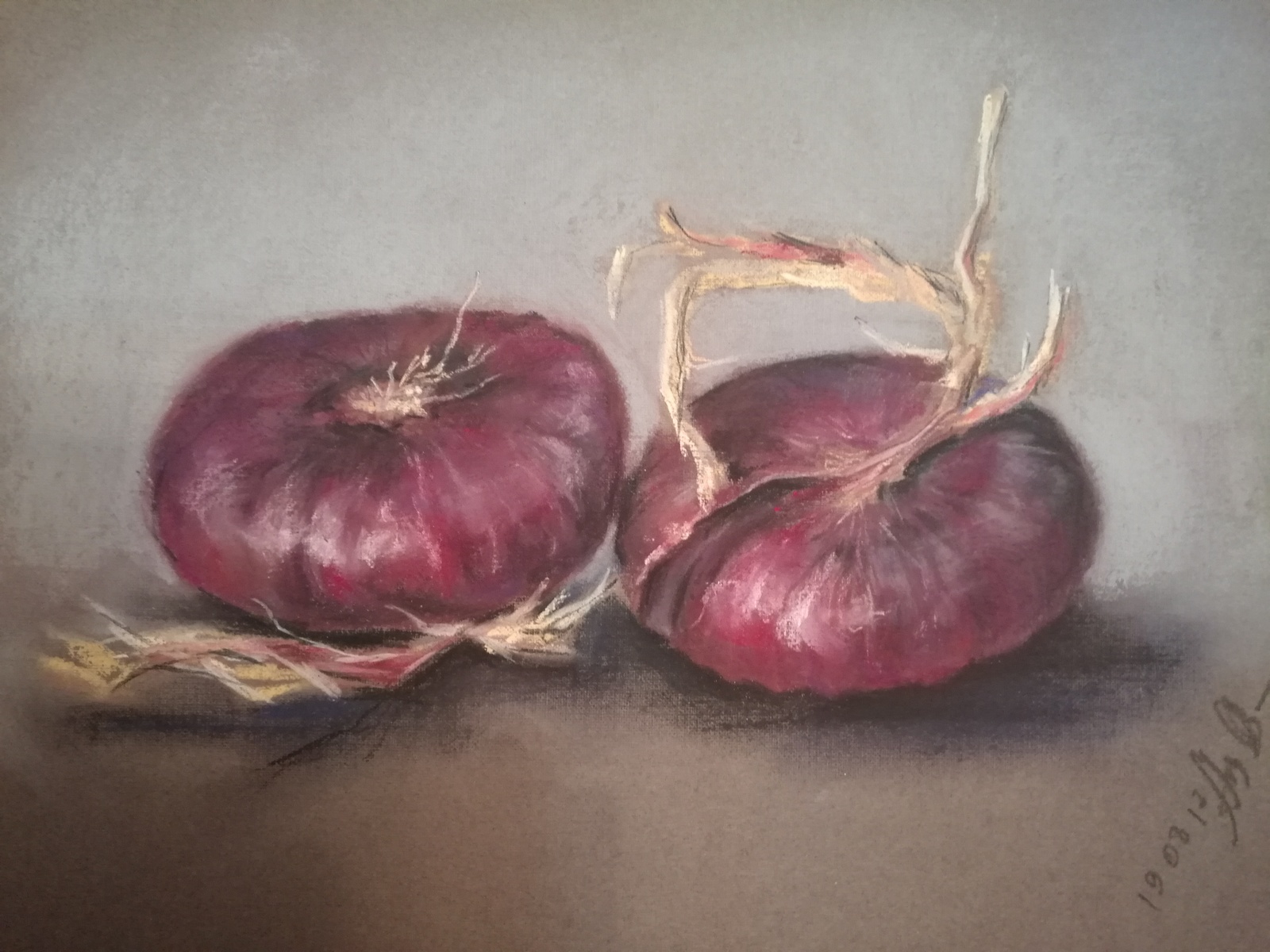 Onion Yalta - My, Pastel, Drawing, Creation