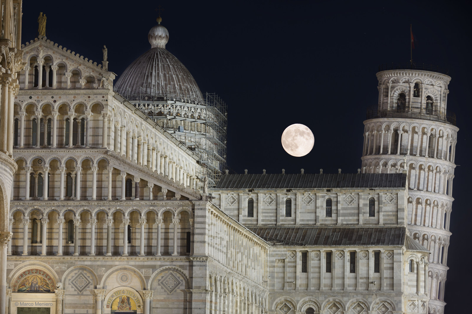 Full moon over Pisa - NASA APOD, moon, Night, Pisa