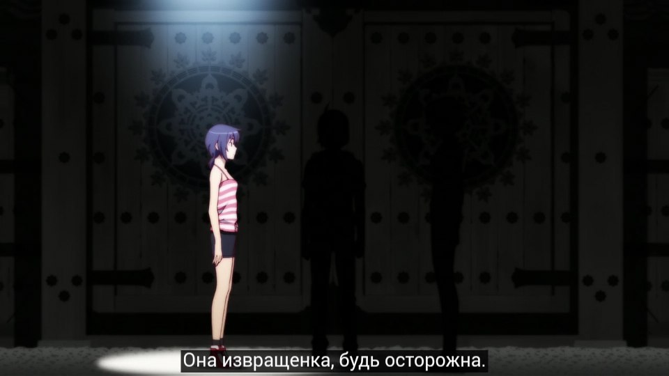 Karen's pressure was so hard to resist... - Nisemonogatari, Monogatari series, Anime art, Anime, Screenshot, Kanbaru suruga, Araragi karen, Araragi koyomi, Longpost