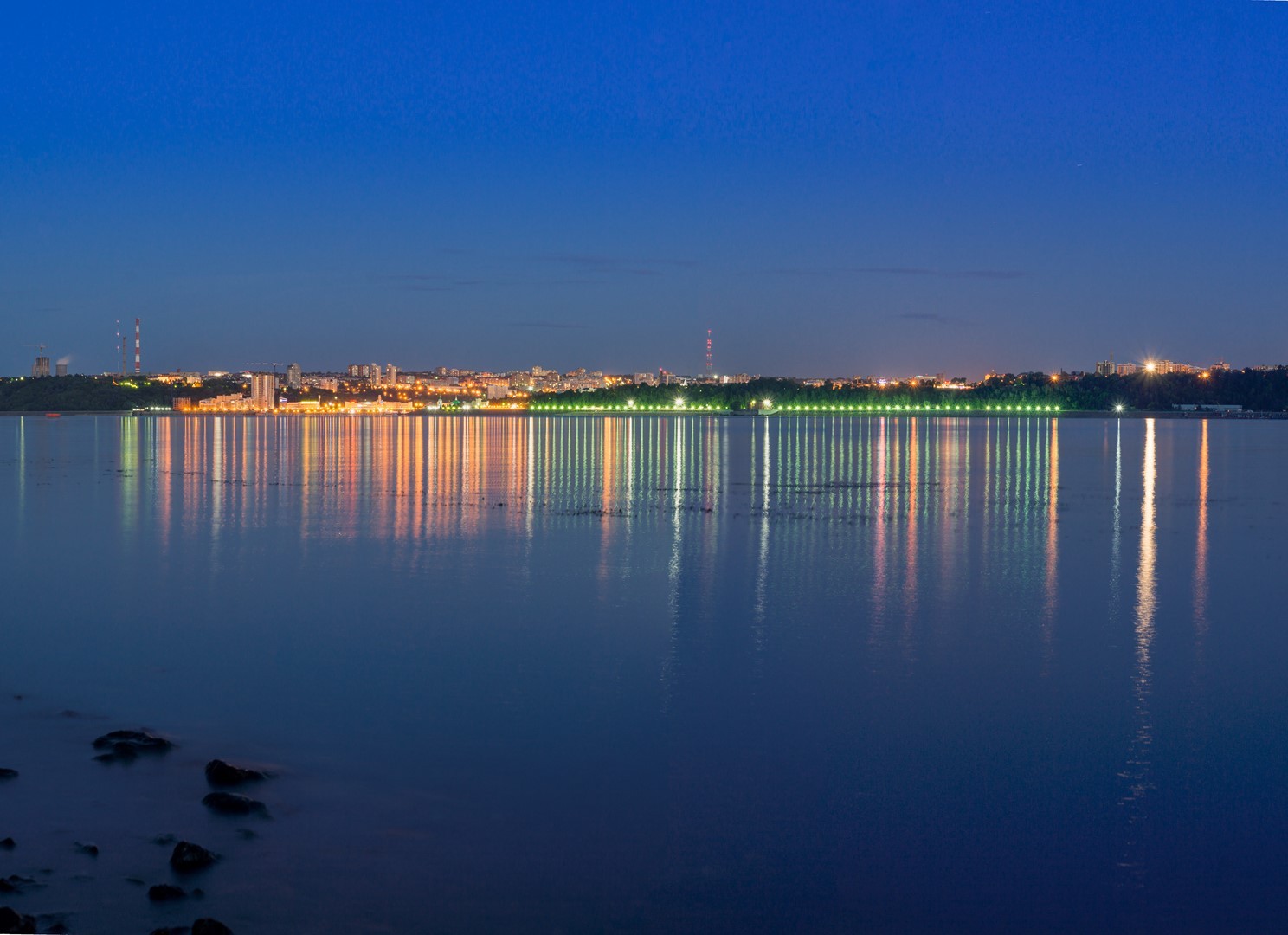 Sosnovka - My, Cheboksary, Chuvashia, Chuvashia Cheboksary, Night, Evening, Панорама, Longpost