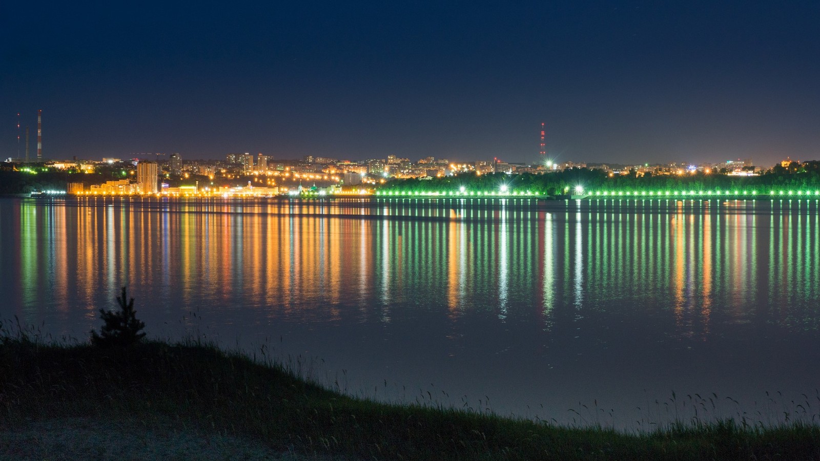 Sosnovka - My, Cheboksary, Chuvashia, Chuvashia Cheboksary, Night, Evening, Панорама, Longpost