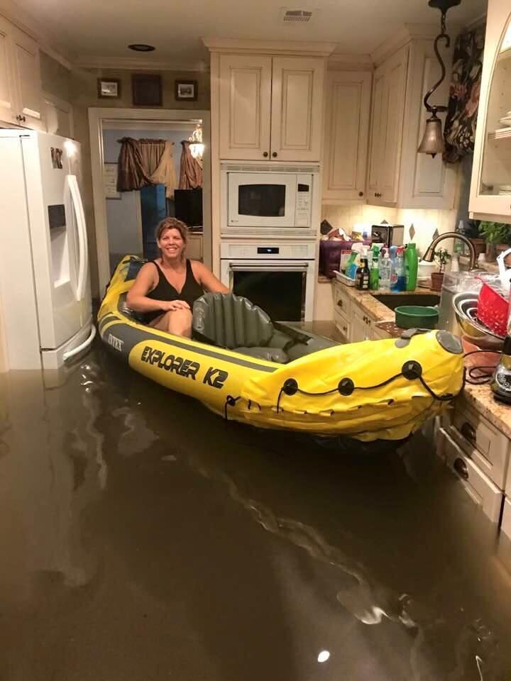 Minor flooding in Dickinson, Texas - Hurricane, , USA, 