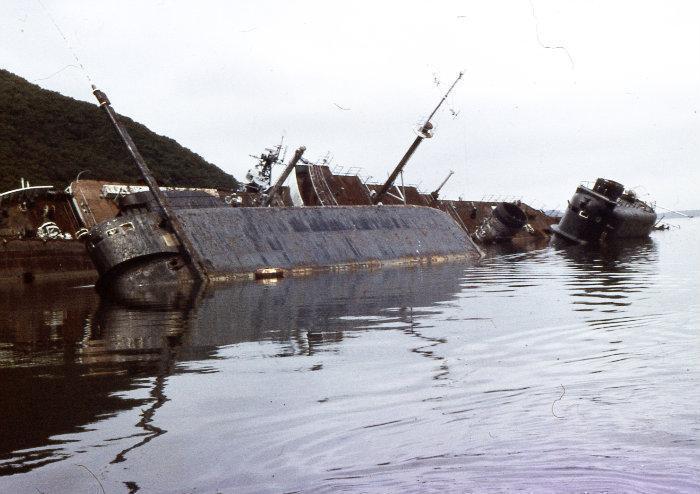 Ship cemetery in Truda Bay, Russky Island - Russian island, Primorsky Krai, , Ship Cemetery, , Vladivostok, Hopelessness, Video, Longpost