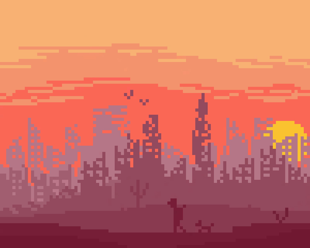 First experience - My, Pixel Art, Art, Post apocalypse, My