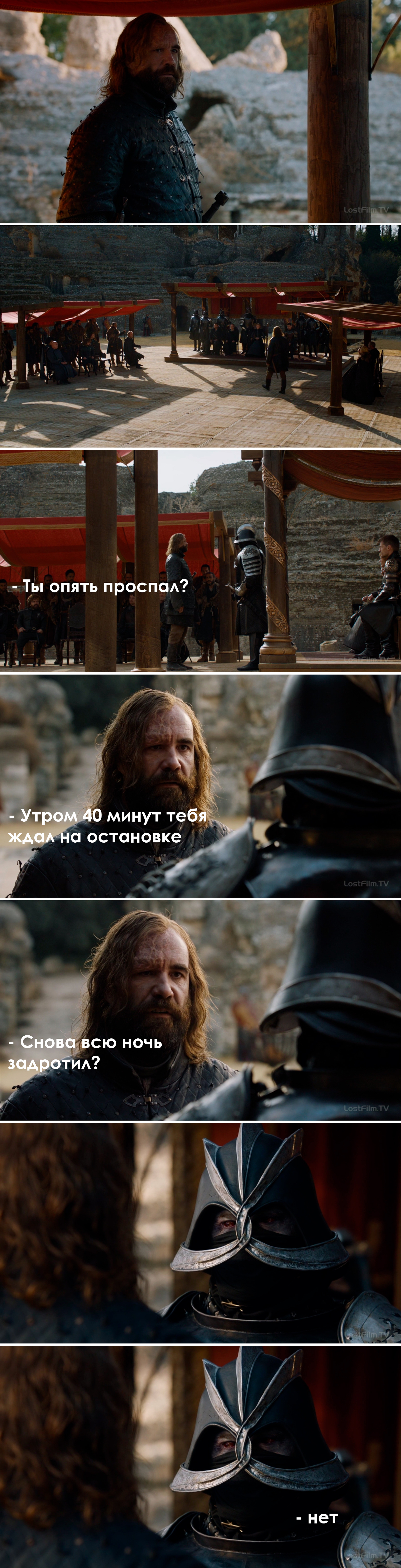 Overslept again? - My, Game of Thrones, Serials, Spoiler, Overslept, Nerds, Sandor Clegane, Grigor Kligan, Storyboard, Longpost