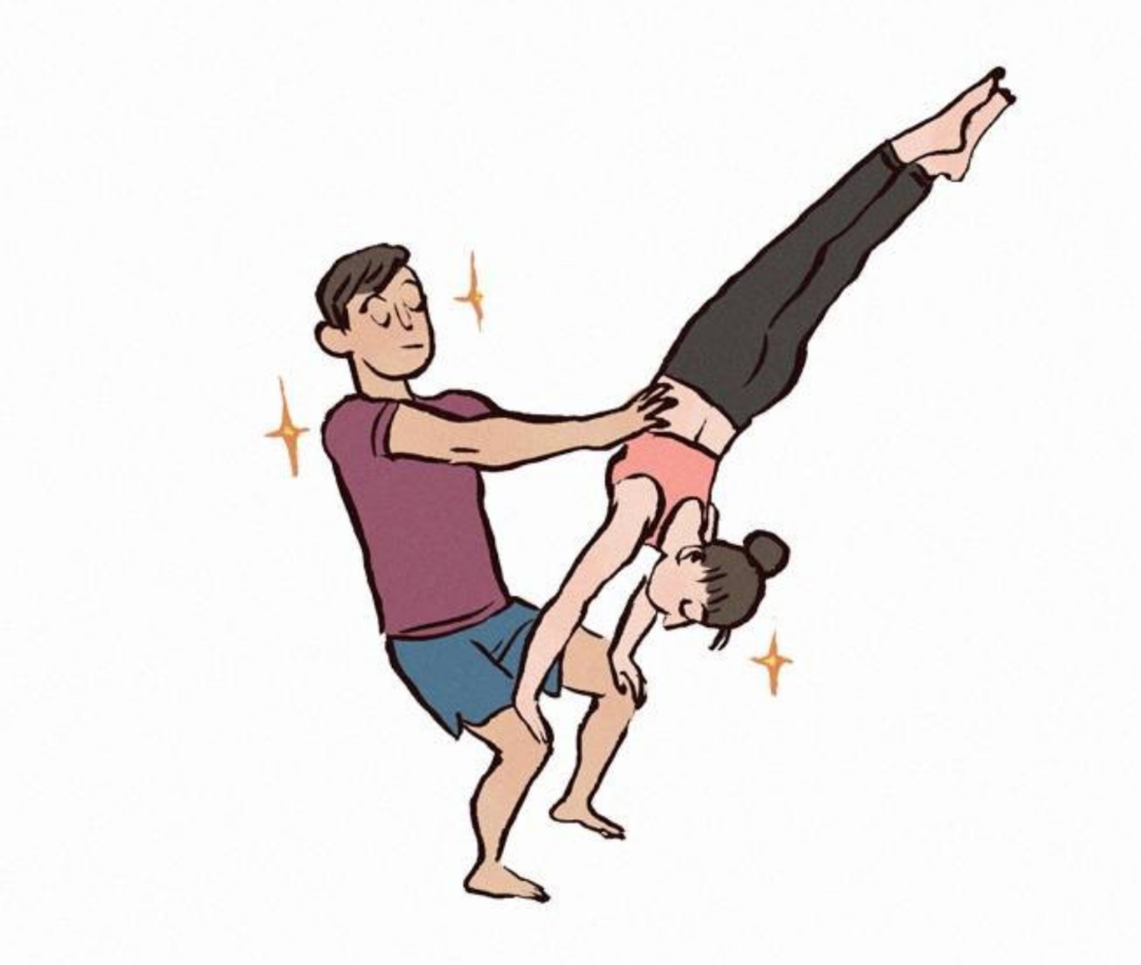 Pair yoga - My, Comics, Translation, My giant nerd boyfriend, Yoga, Longpost