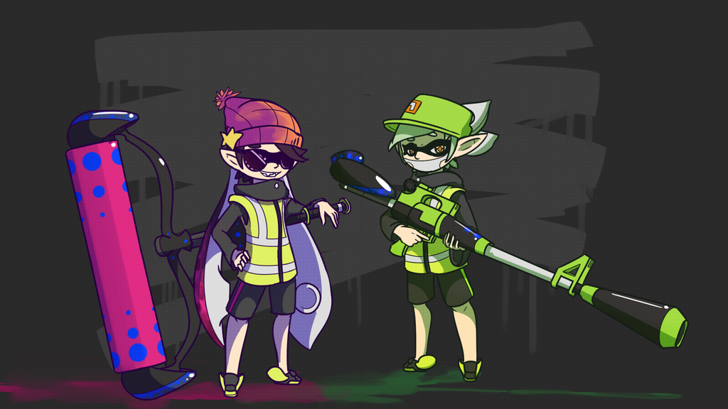 Agents 1 and 2 - Splatoon, Woomy, Inklings, Squid Sisters, Art