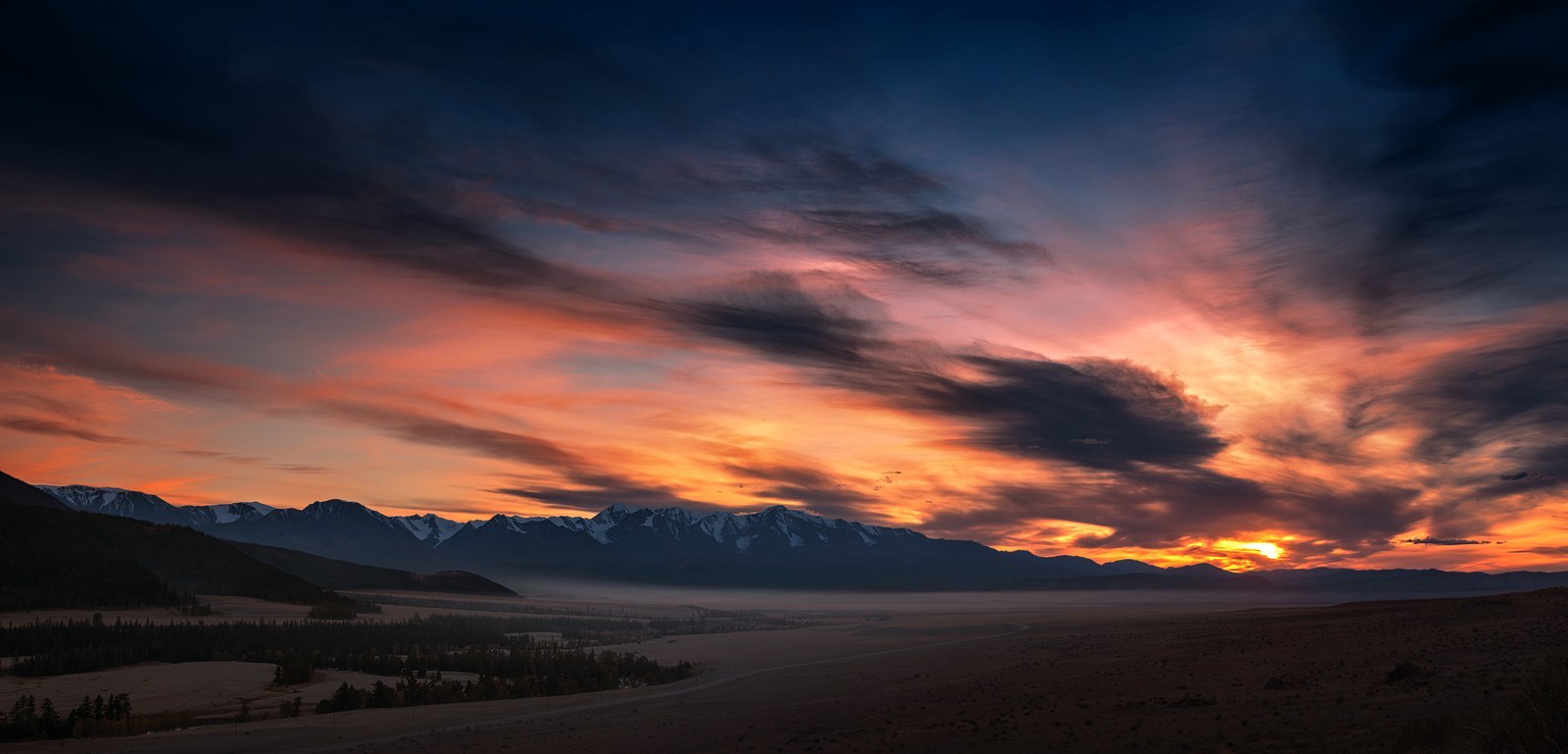 Autumn in the Kurai steppe - Altai, Autumn, Nature, Landscape, Gotta go, Russia, The mountains, Longpost, Altai Republic