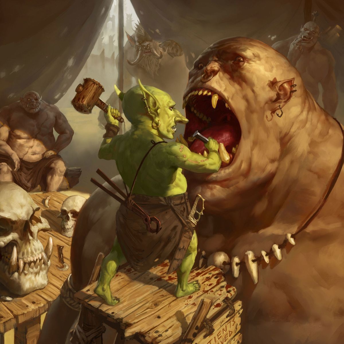 Orc dentistry - Art, Images, Dentistry, Ogres, Warhammer fantasy battles, Goblins