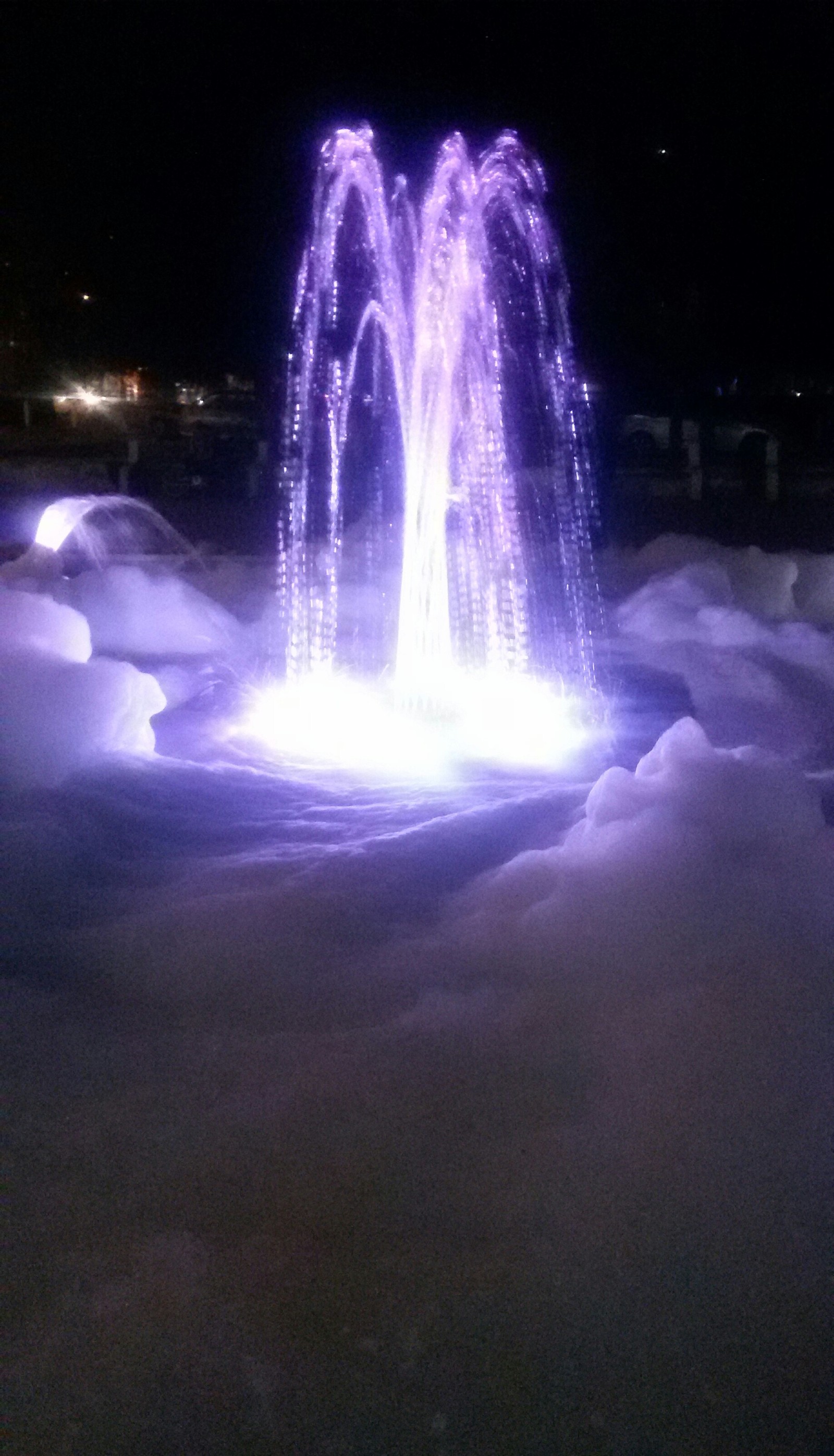 foam fountain - My, Fountain, Foam, Samara, Longpost